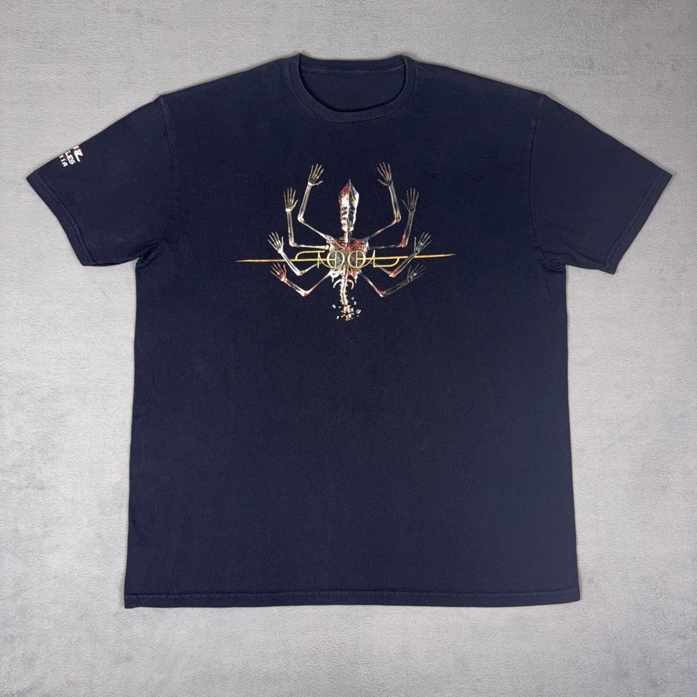 Tool Band Tour 2023 T-Shirt Multi-Armed Skeleton Graphic Double Sided Black XL